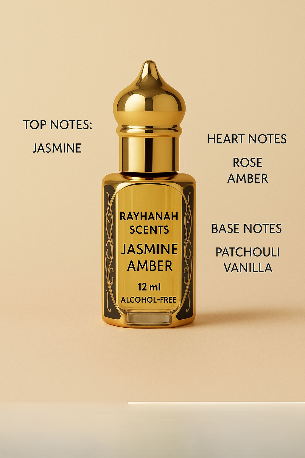 Amber Jasmine – Floral Oriental Perfume Oil (Alcohol-Free, Unisex)