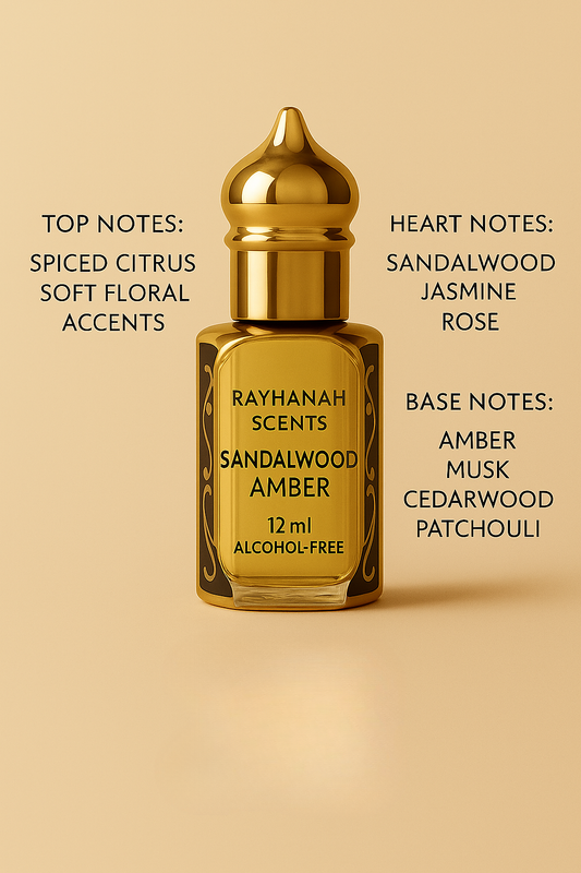 Sandalwood Amber – Warm Oriental Perfume Oil (Alcohol-Free, Unisex)